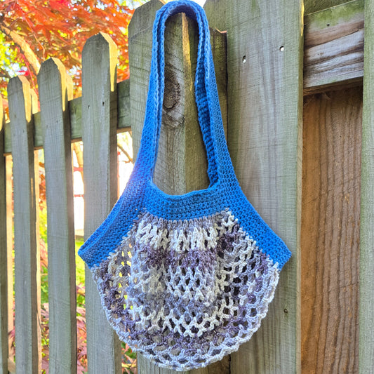 Royal/Flannel Mesh Market Bag