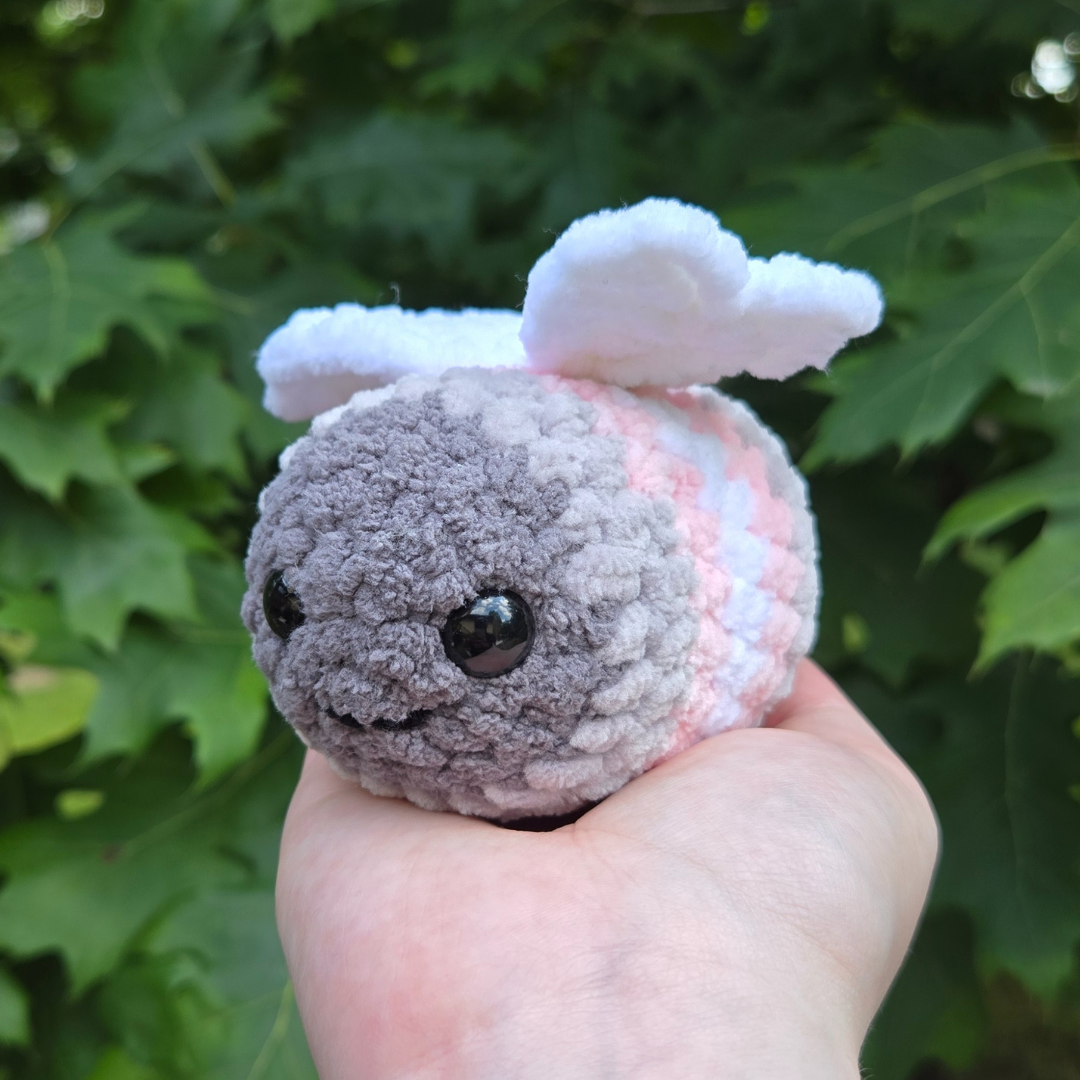 Demigirl Pride Bee Crochet Plushie - Misfit Item