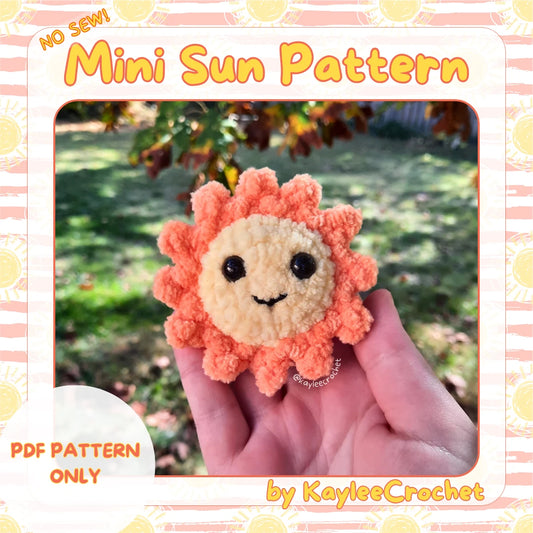 No-Sew Mini Sun Crochet Pattern