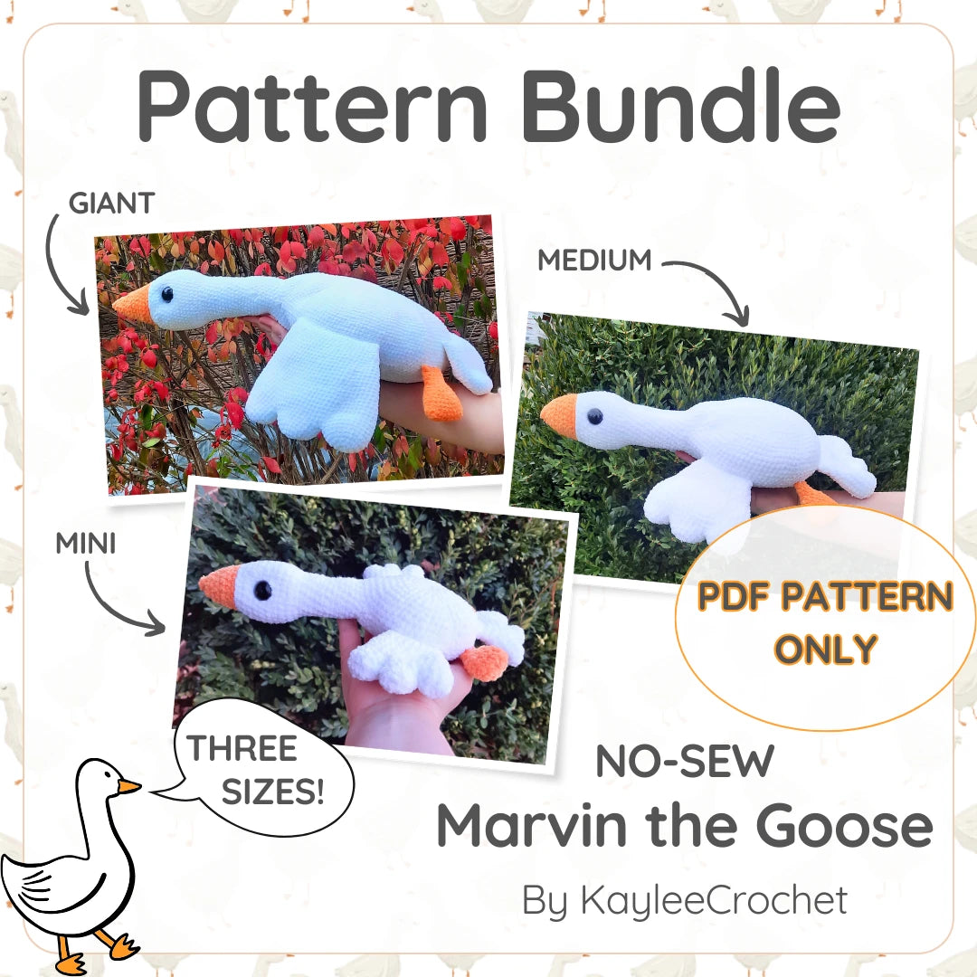 Pattern Bundle: No-Sew Marvin the Goose Crochet Pattern
