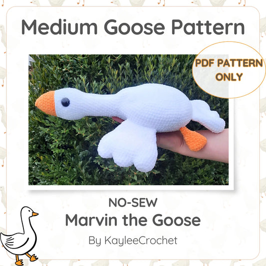 Medium Marvin the Goose No-Sew Crochet Pattern