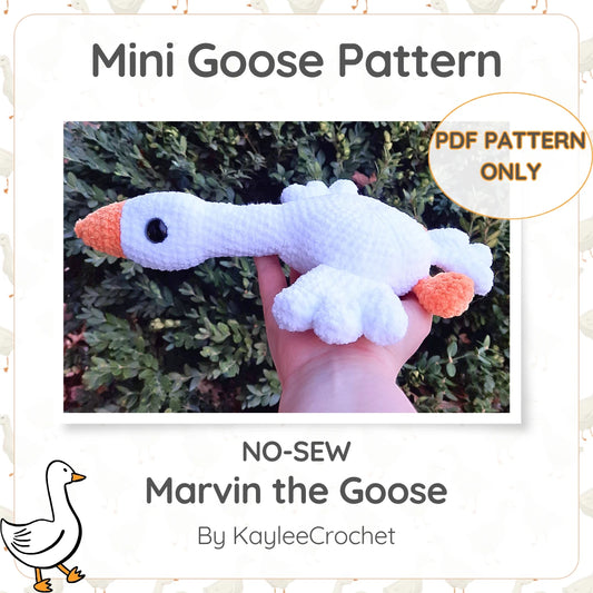 Mini Marvin the Goose No-Sew Crochet Pattern