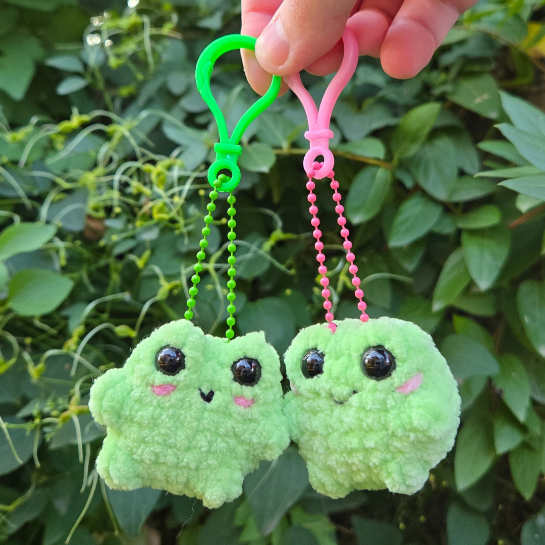 Mini Chubby Frog Crochet Plushie Keychain