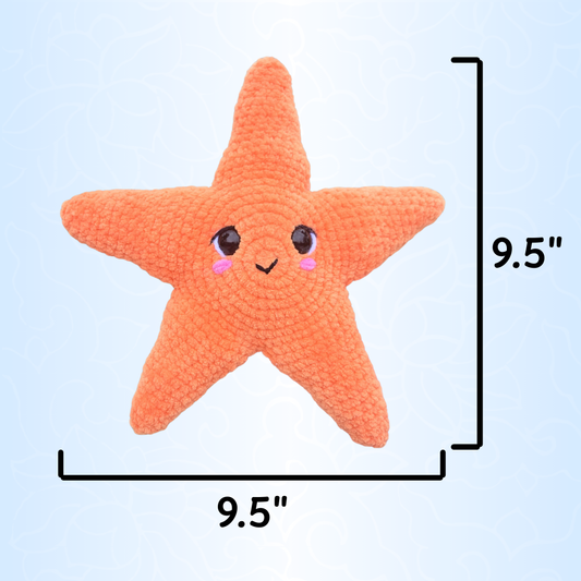 Starfish Crochet Plushie (Large Orange)