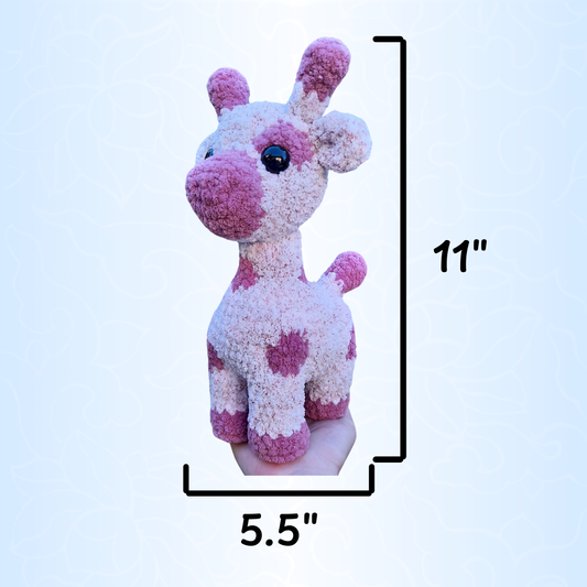 Giraffe Crochet Plushie (Large Pink)