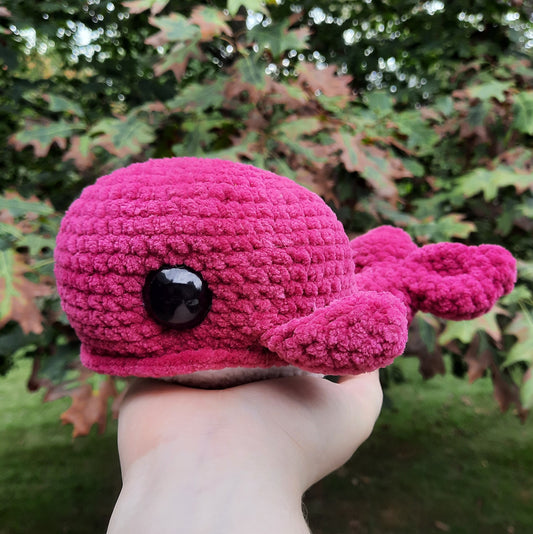Berry Whale Crochet Plushie