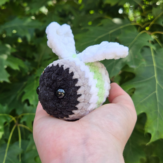 Agender Pride Bee Crochet Plushie - Misfit Item