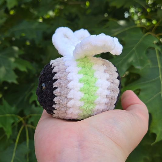 Agender Pride Bee Crochet Plushie - Misfit Item