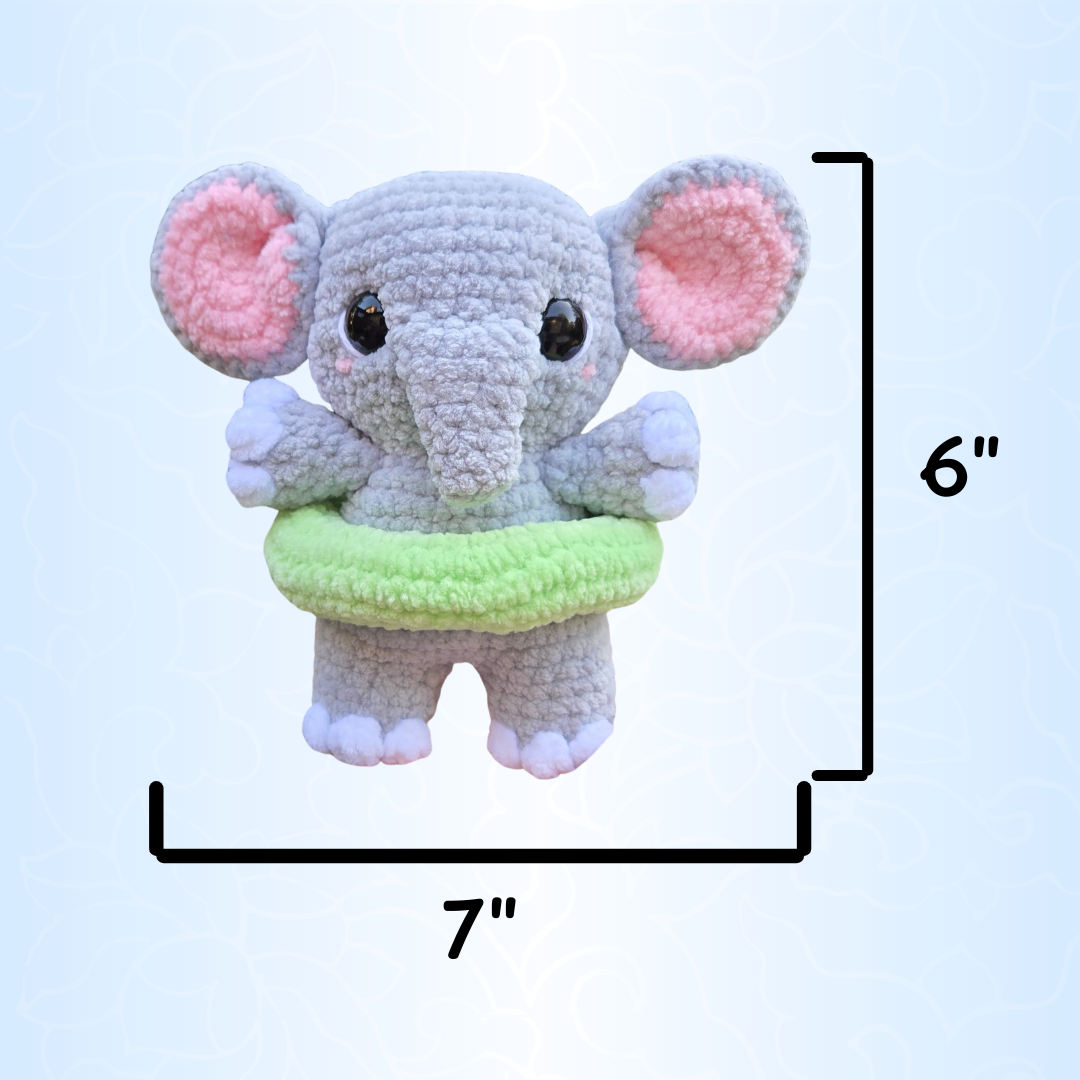 Elephant with Floaty Crochet Plushie