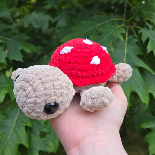 Mushroom Turtle Crochet Plushie - Misfit Item