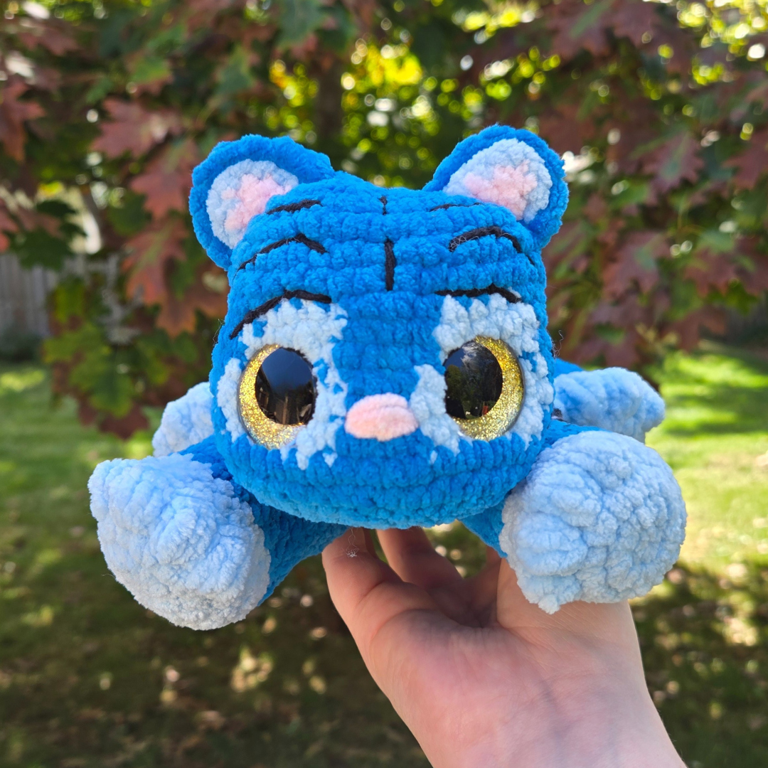 MADE-TO-ORDER: Blue Tiger Crochet Plushie