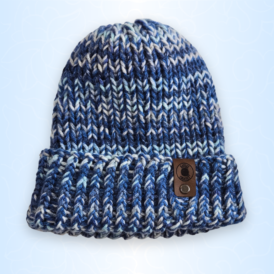 Denim Chunky Knit Beanie