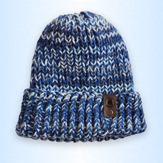 Denim Chunky Knit Beanie