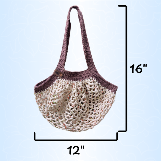 Dark Taupe/Oasis Mesh Market Bag
