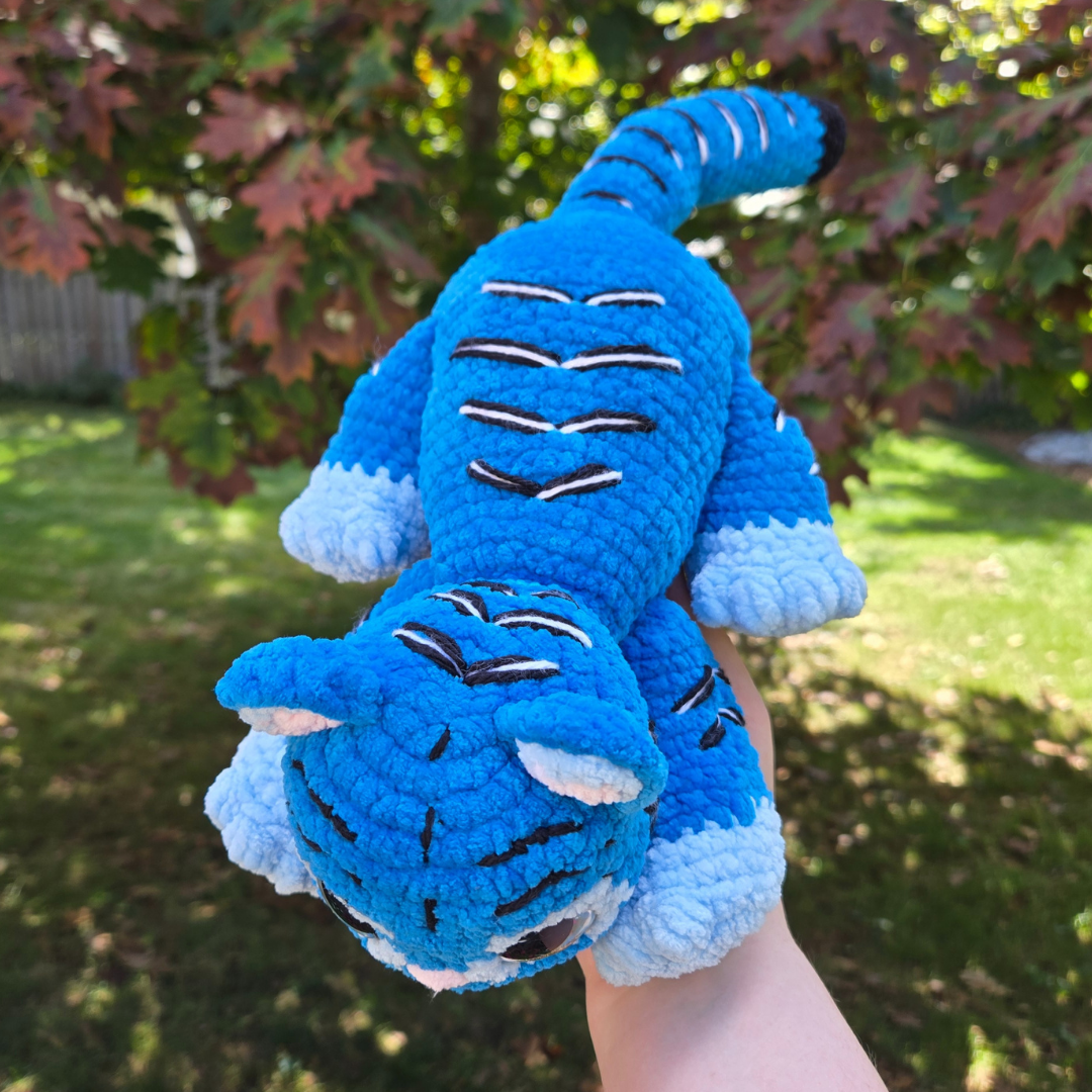 MADE-TO-ORDER: Blue Tiger Crochet Plushie