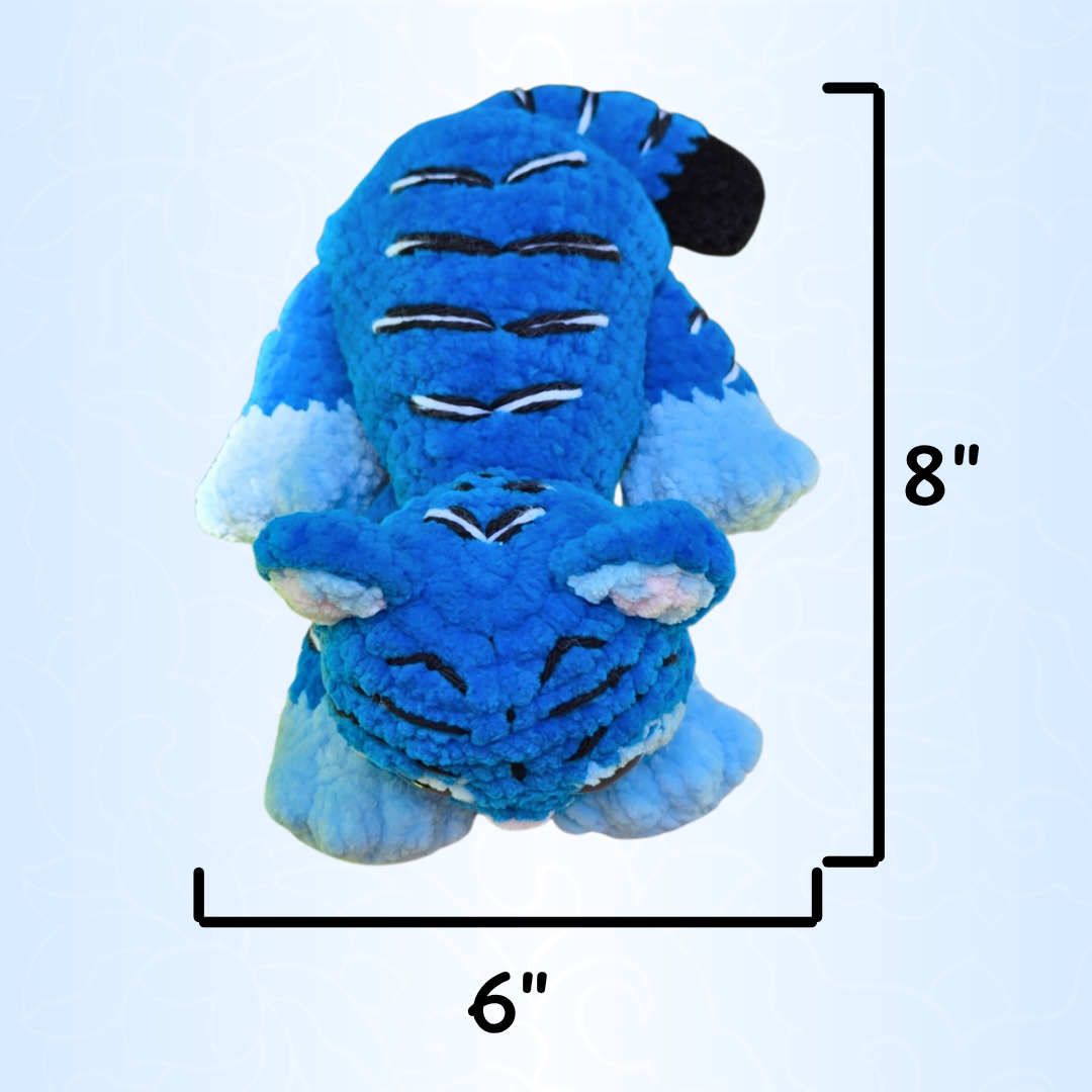 MINI Blue Tiger Crochet Plushie