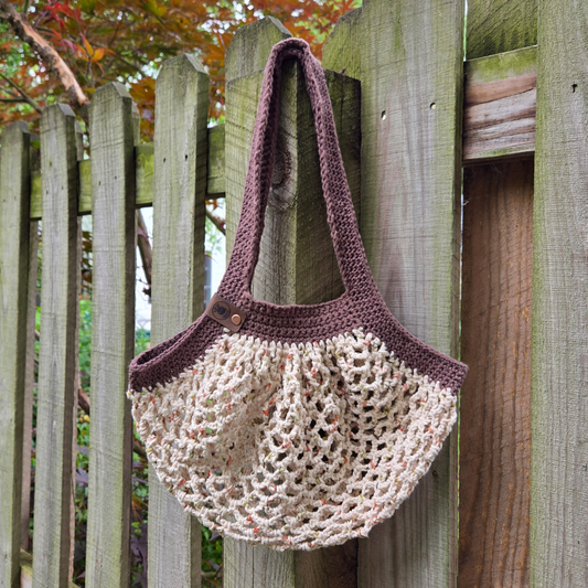 Dark Taupe/Oasis Mesh Market Bag