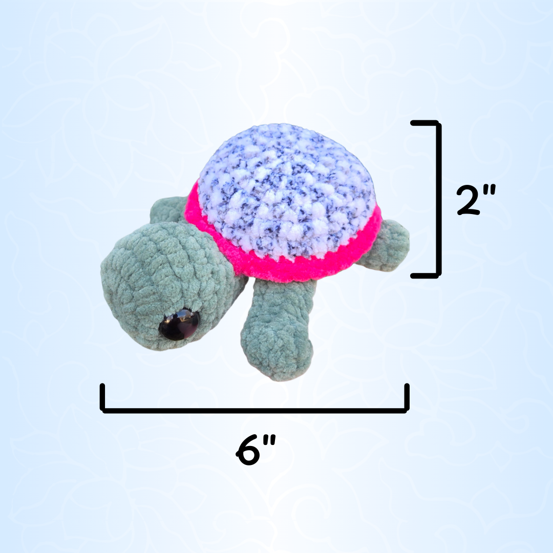 Turtle Crochet Plushie (Dragon Fruit)