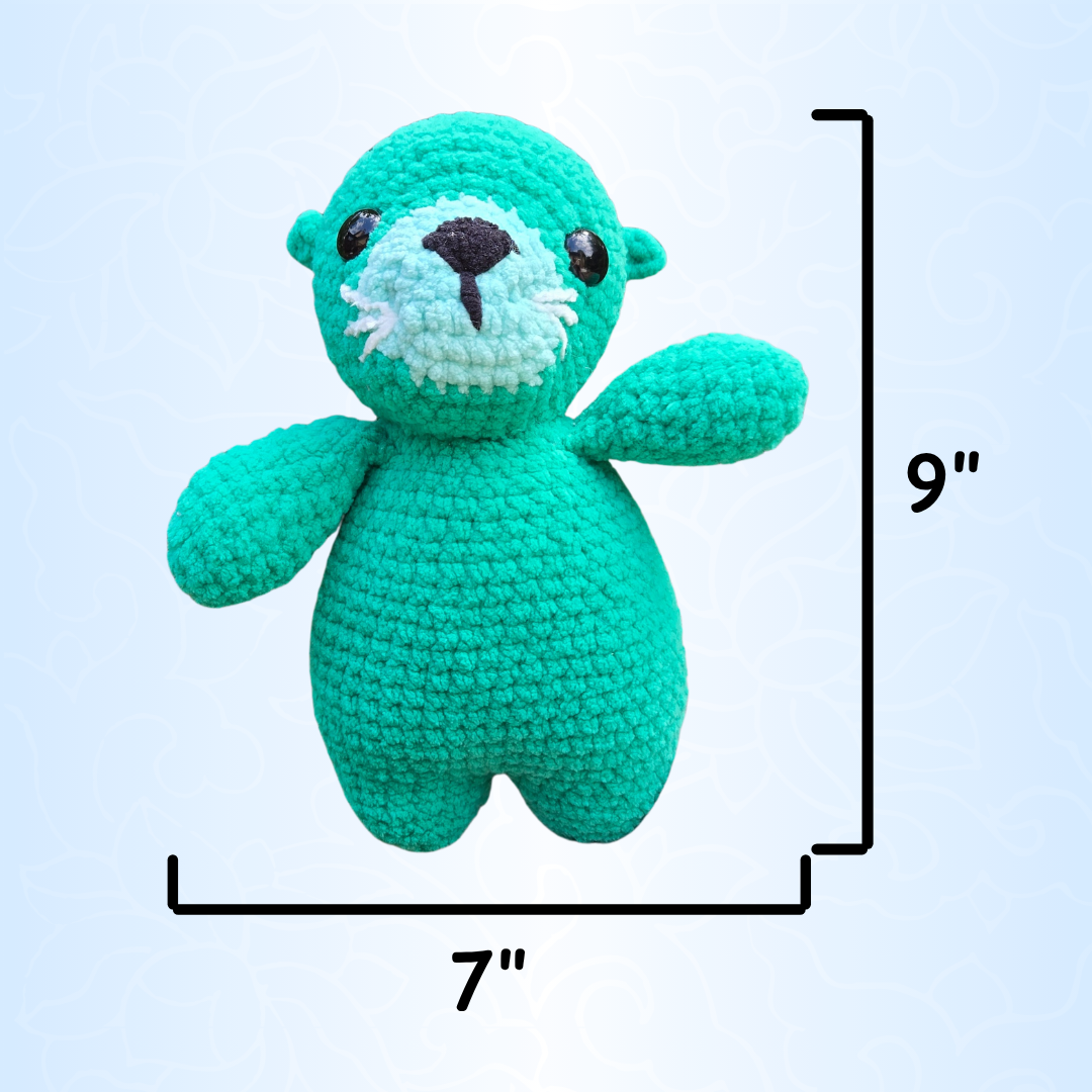 Green Otter Crochet Plushie - Misfit Item