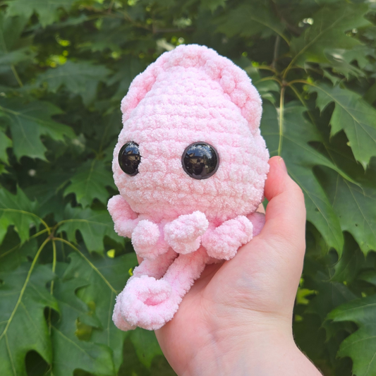 Pink Squid Crochet Plushie - Misfit Item