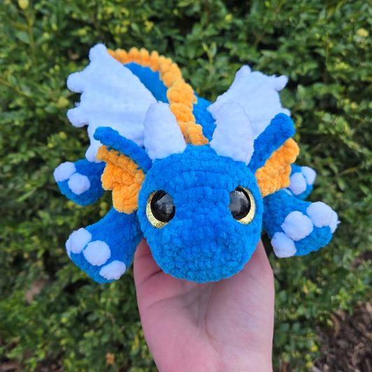 Dragon Crochet Plushie (Blue & Yellow)