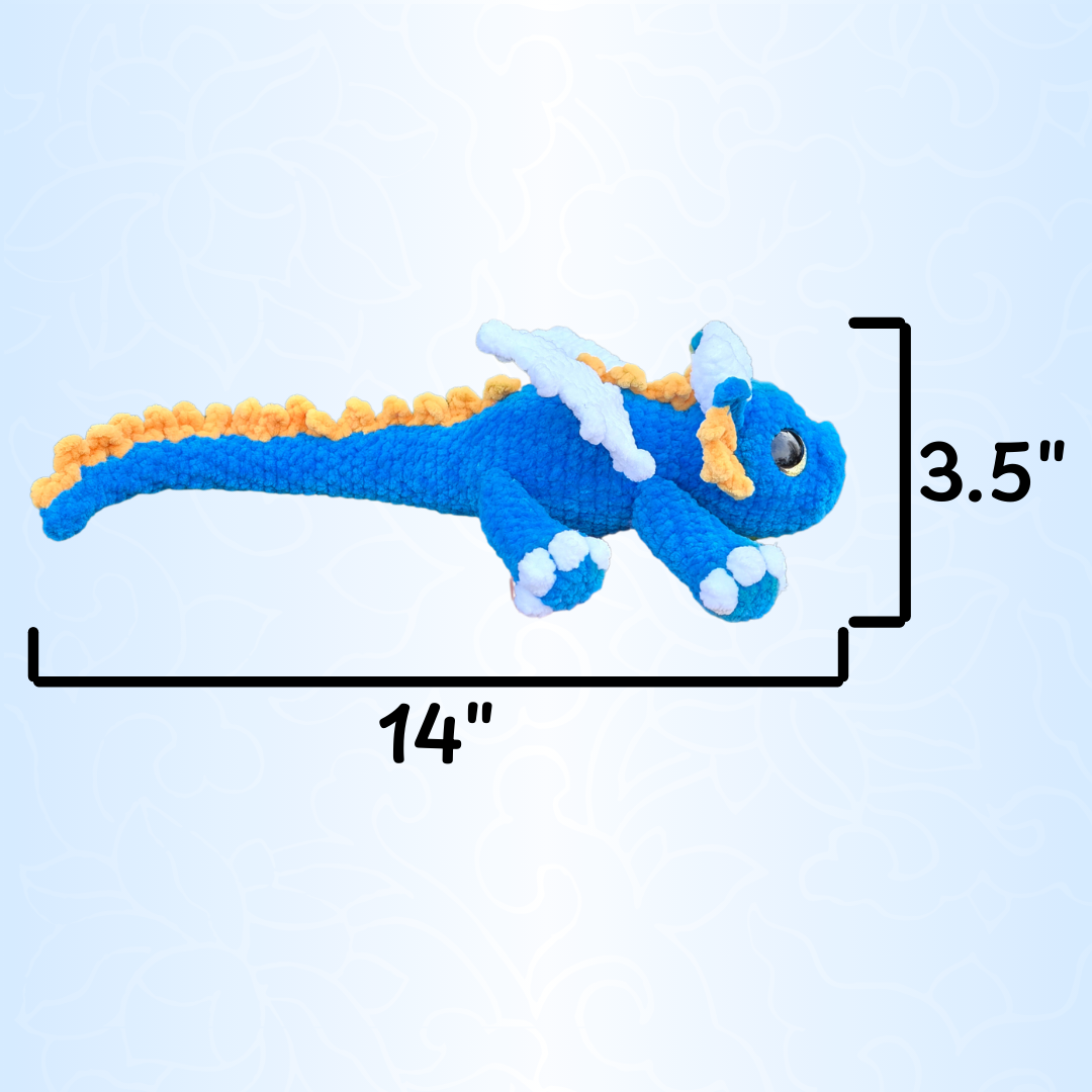 Dragon Crochet Plushie (Blue & Yellow)
