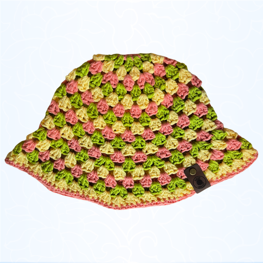 Sour Candy Granny Stitch Bucket Hat
