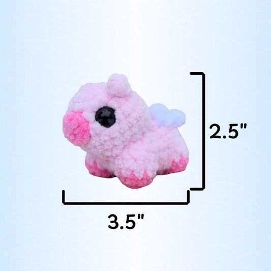 Flying Piglet Crochet Plushie