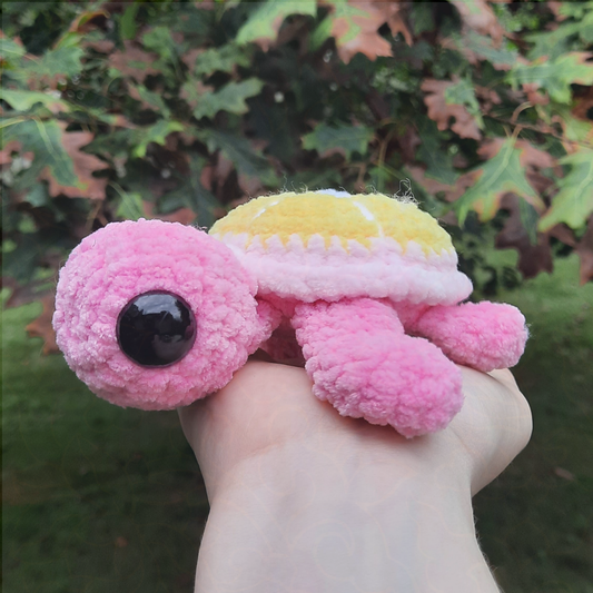 Turtle Crochet Plushie (Strawberry Lemonade)