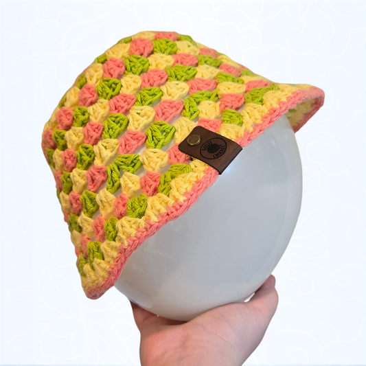 Sour Candy Granny Stitch Bucket Hat