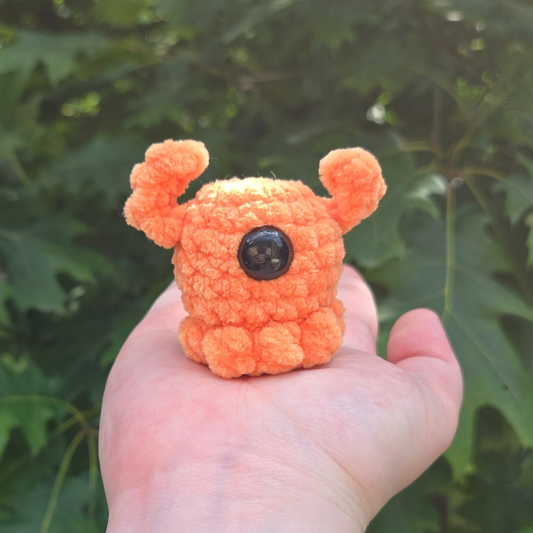 Tiny Orange Alien Crochet Plushie - Misfit Item