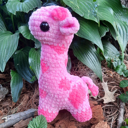 Giraffe Crochet Plushie (Pink)