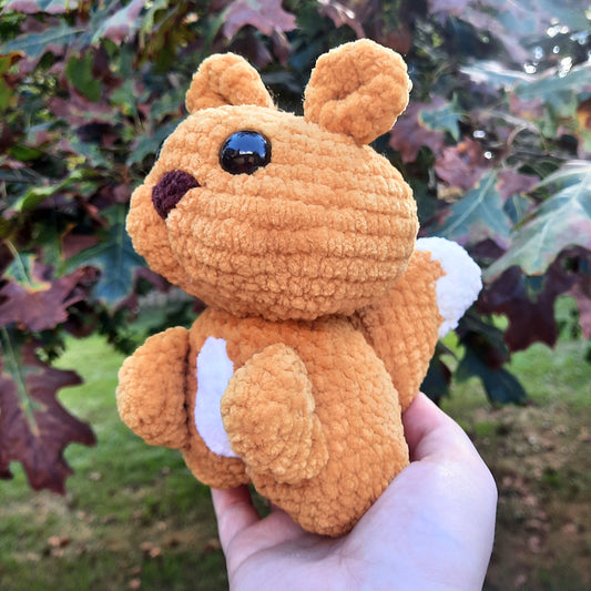 Chubby Squirrel Crochet Plushie