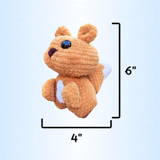 Chubby Squirrel Crochet Plushie