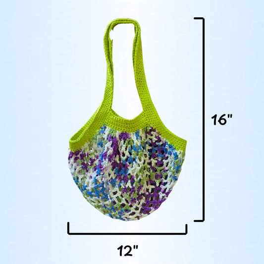 Hot Green/Fruit Punch Mesh Market Bag