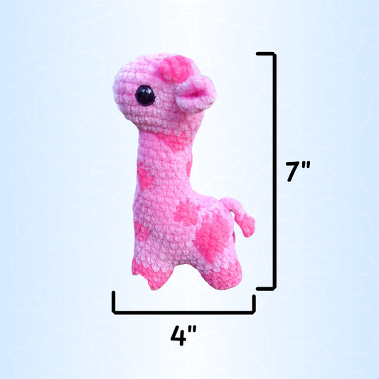 Giraffe Crochet Plushie (Pink)
