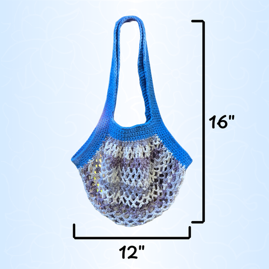 Royal/Flannel Mesh Market Bag