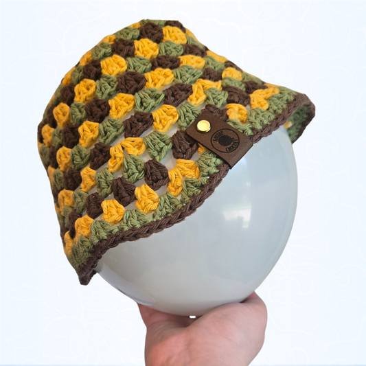 Sunflower Granny Stitch Bucket Hat