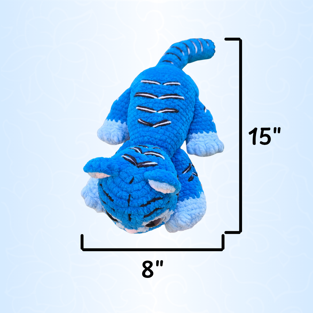 MADE TO ORDER - Blue Tiger Crochet Plushie