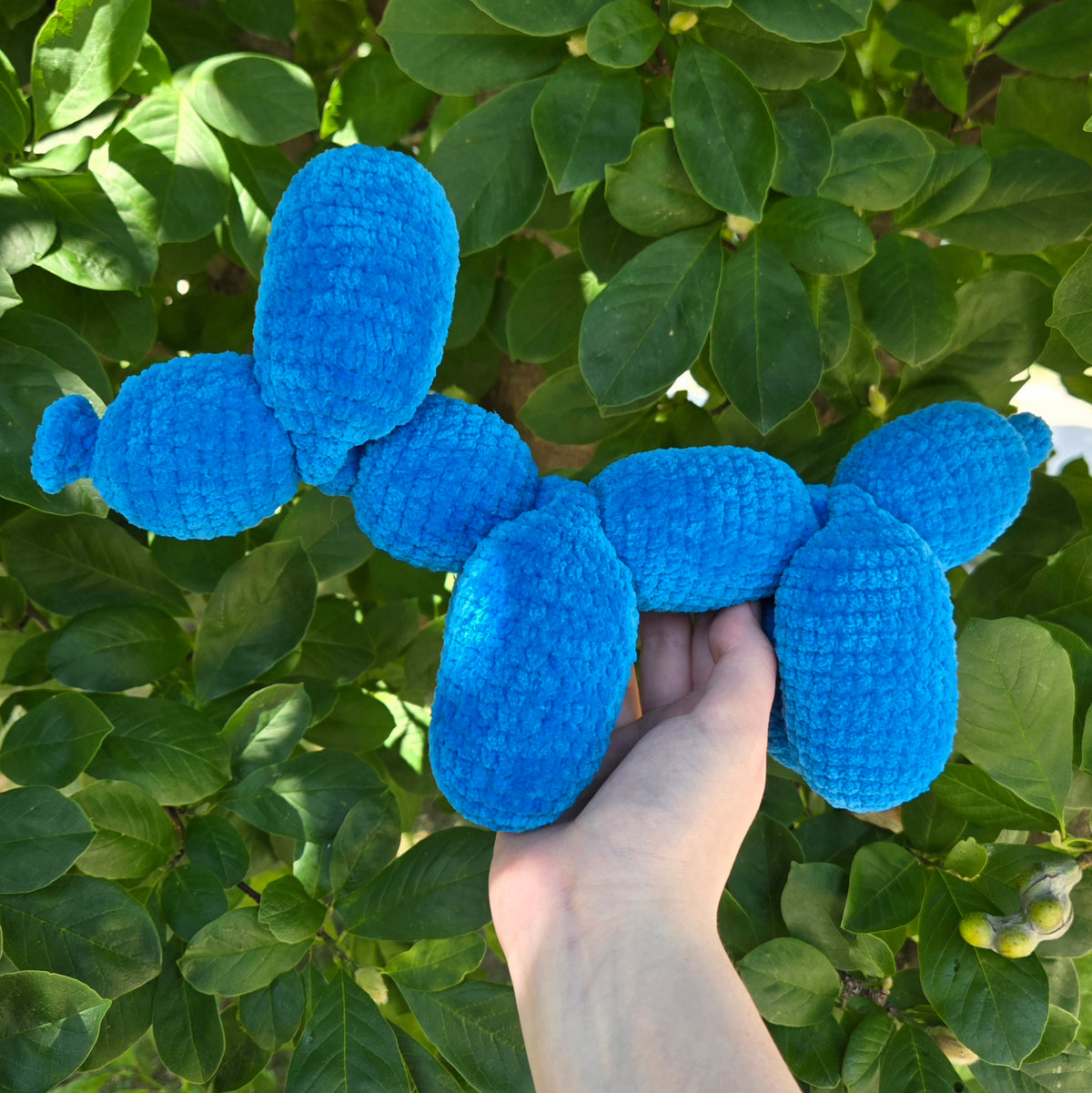 Balloon Dog Crochet Plushie (Blue)