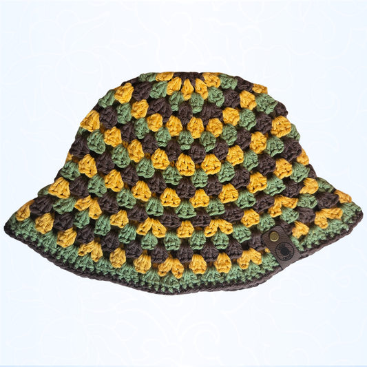 Sunflower Granny Stitch Bucket Hat