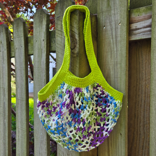 Hot Green/Fruit Punch Mesh Market Bag