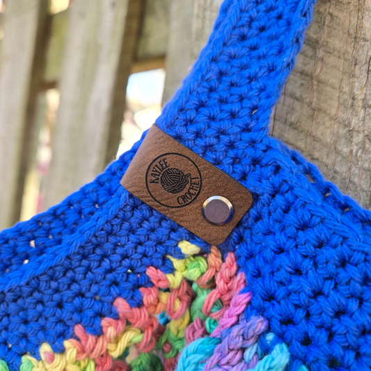 Blue/Bright Jewels Ombre Mesh Market Bag