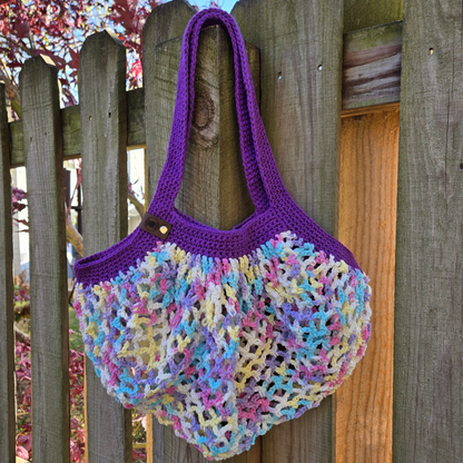 Purple/Fleur de Lavande Mesh Market Bag