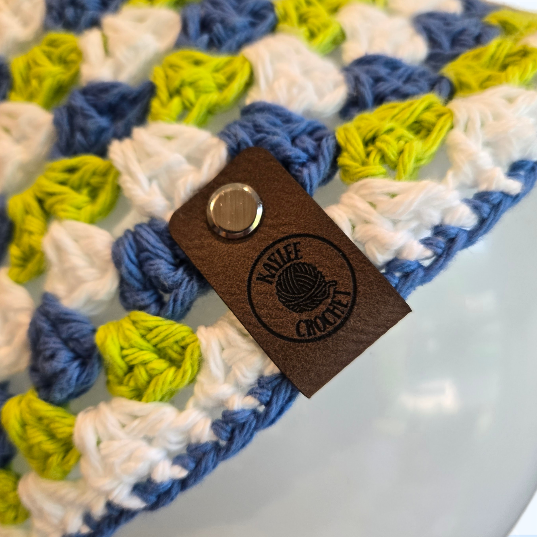 Blue/Green Granny Stitch Bucket Hat