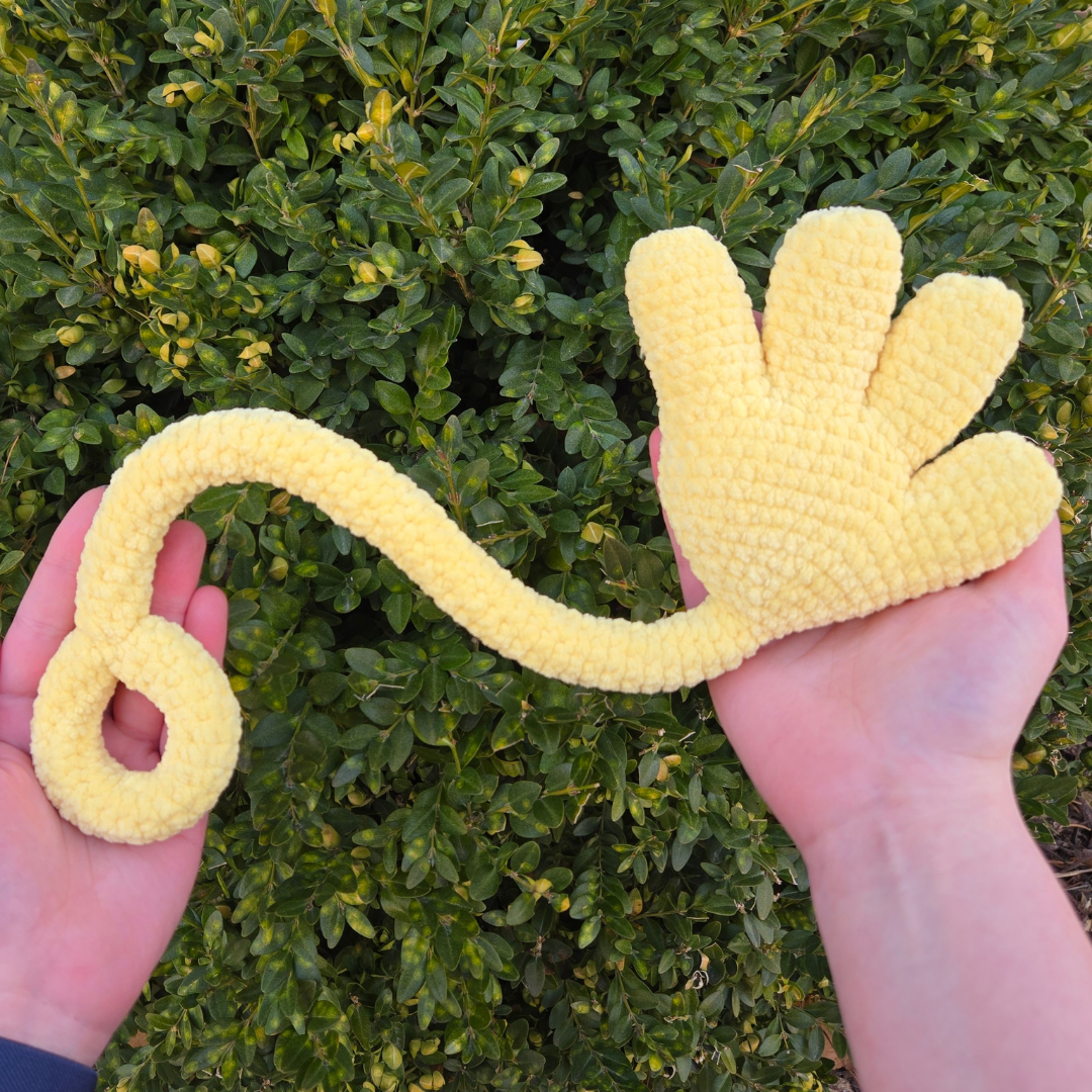 Yellow Silly Hand Crochet Plushie