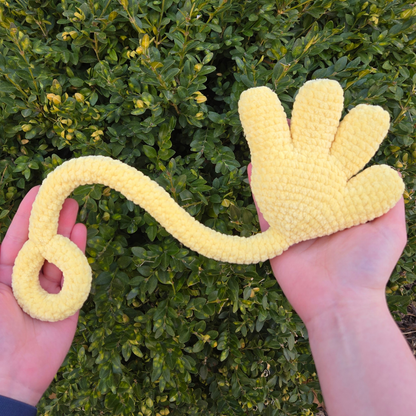 Yellow Silly Hand Crochet Plushie