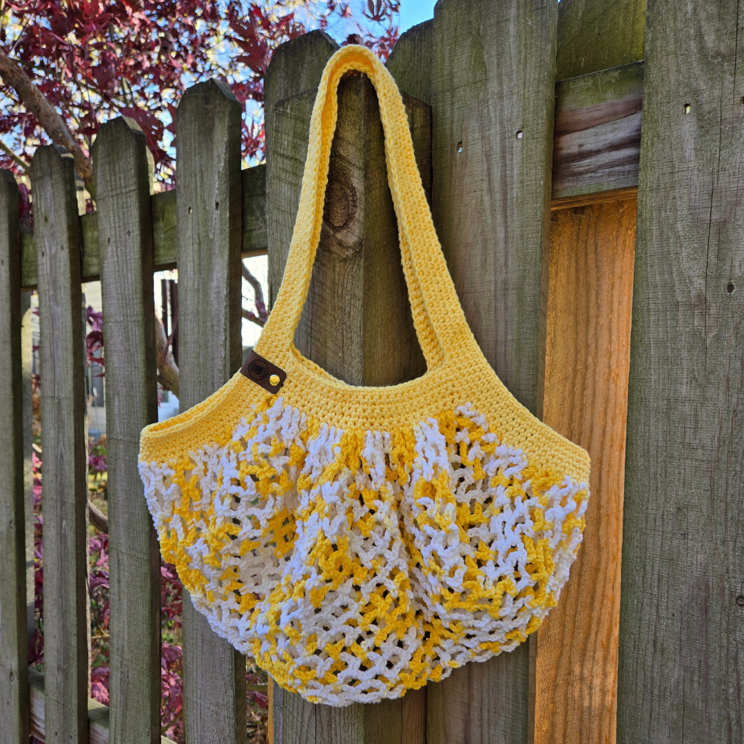 Yellow/Yellow Ombre Mesh Market Bag