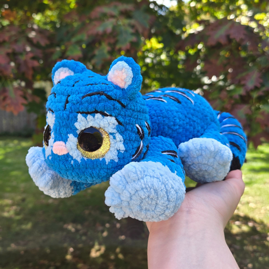 MADE-TO-ORDER: Blue Tiger Crochet Plushie