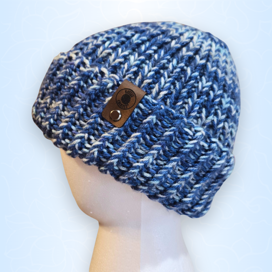 Denim Chunky Knit Beanie